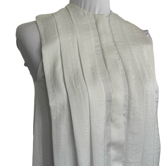 AVALIANI Top‎ Sleeveless Silk Viscose Handmade Italian Blouse Size Small New - Picture 4 of 11